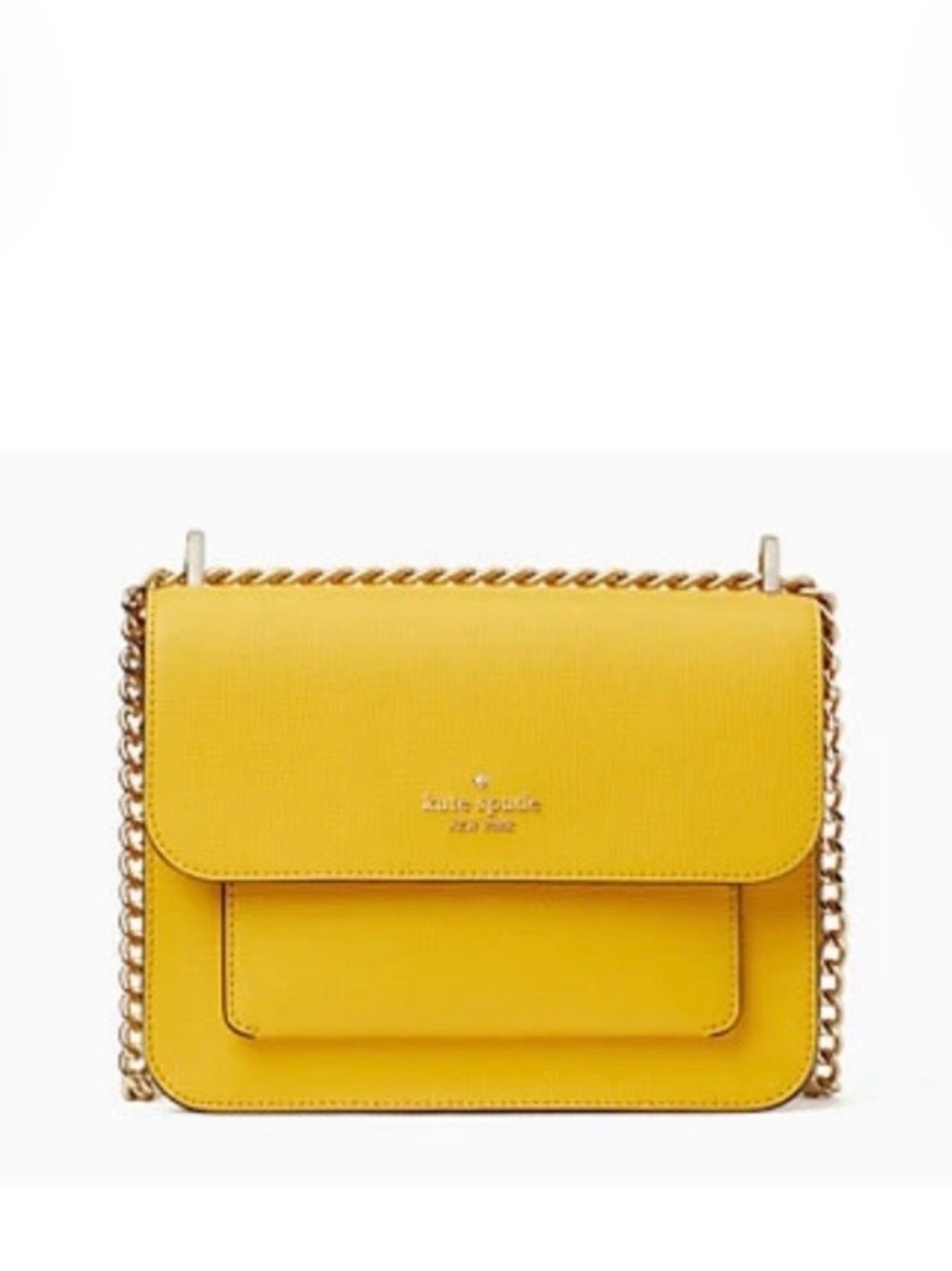 kate spade Yellow Leather Chain Crossbody Bag
